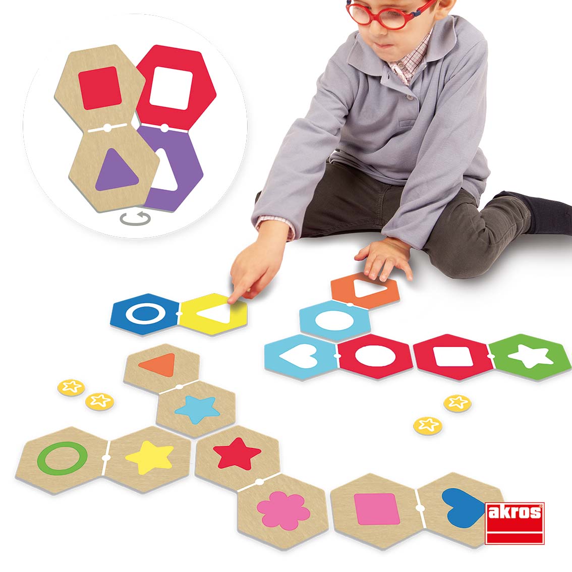 Krāsu un formu DOMINO (selektīvajai uzmanībai)