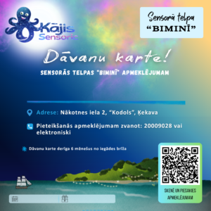 🎁 Dāvanu karte – Sensorās telpas "Bimini" apmeklējumam